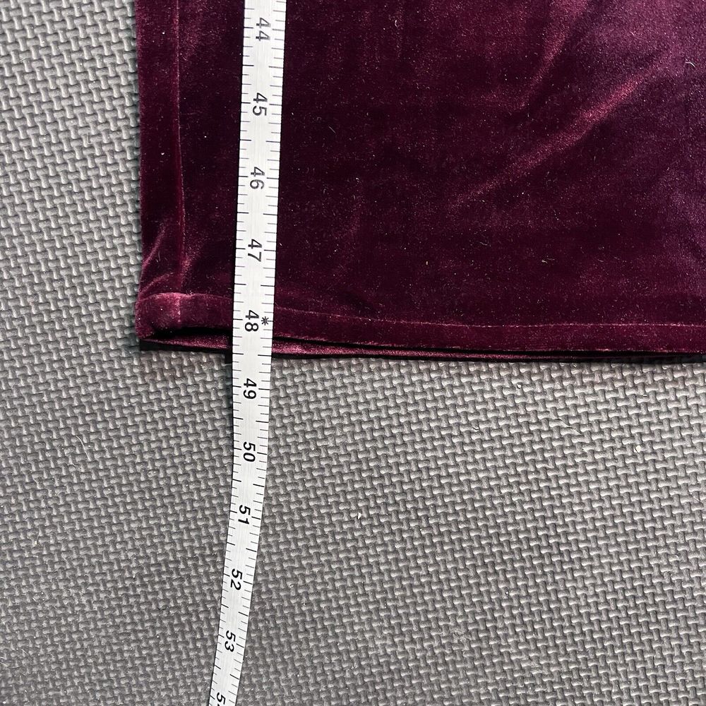 Greylin Anthropologie Luna Velvet Jumpsuit Wide Leg Cropped Burgundy‎ Small - Picture 10 of 15